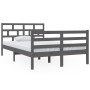 Estructura de cama madera maciza gris 120x190 cm de vidaXL, Camas y somieres - Ref: Foro24-3101255, Precio: 171,99 €, Descuen...