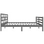 Estructura de cama madera maciza gris 120x190 cm de vidaXL, Camas y somieres - Ref: Foro24-3101255, Precio: 171,99 €, Descuen...