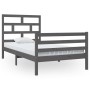 Estructura de cama madera maciza de pino gris 100x200 cm de vidaXL, Camas y somieres - Ref: Foro24-3101275, Precio: 114,76 €,...