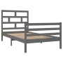 Estructura de cama madera maciza de pino gris 100x200 cm de vidaXL, Camas y somieres - Ref: Foro24-3101275, Precio: 114,76 €,...