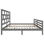 Gray solid wood bed frame 180x200 cm by vidaXL, Beds and slatted bases - Ref: Foro24-3101300, Price: 192,99 €, Discount: %