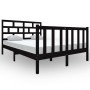 Solid black pine wood bed frame 140x190 cm by vidaXL, Beds and slatted bases - Ref: Foro24-3101332, Price: 180,79 €, Discount: %