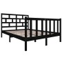 Solid black pine wood bed frame 140x190 cm by vidaXL, Beds and slatted bases - Ref: Foro24-3101332, Price: 180,79 €, Discount: %