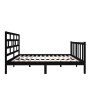 Solid black pine wood bed frame 140x190 cm by vidaXL, Beds and slatted bases - Ref: Foro24-3101332, Price: 180,79 €, Discount: %