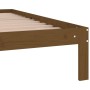 Estructura cama madera maciza individual marrón miel 75x190 cm de vidaXL, Camas y somieres - Ref: Foro24-810328, Precio: 77,5...