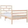 Estructura de cama madera maciza 90x200 cm de vidaXL, Camas y somieres - Ref: Foro24-3101268, Precio: 99,49 €, Descuento: %