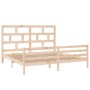 Solid pine wood bed frame 200x200 cm by vidaXL, Beds and slatted bases - Ref: Foro24-3101303, Price: 147,89 €, Discount: %