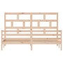 Solid pine wood bed frame 200x200 cm by vidaXL, Beds and slatted bases - Ref: Foro24-3101303, Price: 147,89 €, Discount: %