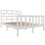 Solid white pine wood bed frame 135x190 cm by vidaXL, Beds and slatted bases - Ref: Foro24-3101324, Price: 161,03 €, Discount: %