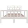 Solid white pine wood bed frame 135x190 cm by vidaXL, Beds and slatted bases - Ref: Foro24-3101324, Price: 161,03 €, Discount: %