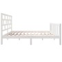 Solid white pine wood bed frame 135x190 cm by vidaXL, Beds and slatted bases - Ref: Foro24-3101324, Price: 161,03 €, Discount: %