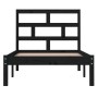 Solid black pine wood bed frame 100x200 cm by vidaXL, Beds and slatted bases - Ref: Foro24-3101212, Price: 123,86 €, Discount: %