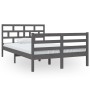 Estructura de cama madera maciza de pino gris 120x200 cm de vidaXL, Camas y somieres - Ref: Foro24-3101280, Precio: 162,22 €,...