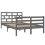 Estructura de cama madera maciza de pino gris 120x200 cm de vidaXL, Camas y somieres - Ref: Foro24-3101280, Precio: 162,22 €,...