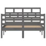 Estructura de cama madera maciza de pino gris 120x200 cm de vidaXL, Camas y somieres - Ref: Foro24-3101280, Precio: 162,22 €,...