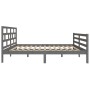 Estructura de cama madera maciza de pino gris 120x200 cm de vidaXL, Camas y somieres - Ref: Foro24-3101280, Precio: 162,22 €,...