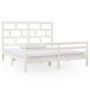 Estructura de cama madera maciza blanco Supe King 180x200 cm de vidaXL, Camas y somieres - Ref: Foro24-3101299, Precio: 163,2...