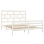 Estructura de cama madera maciza blanco Supe King 180x200 cm de vidaXL, Camas y somieres - Ref: Foro24-3101299, Precio: 163,2...