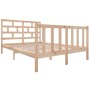 Solid pine wood bed frame 120x190 cm by vidaXL, Beds and slatted bases - Ref: Foro24-3101318, Price: 117,83 €, Discount: %