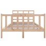 Solid pine wood bed frame 120x190 cm by vidaXL, Beds and slatted bases - Ref: Foro24-3101318, Price: 117,83 €, Discount: %