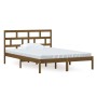 Estructura de cama madera maciza de pino marrón miel 140x200 cm de vidaXL, Camas y somieres - Ref: Foro24-3101221, Precio: 14...