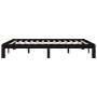 Estructura de cama madera maciza negra King Size 150x200 cm de vidaXL, Camas y somieres - Ref: Foro24-810374, Precio: 118,99 ...