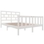 Estructura de cama madera maciza de pino blanca 150x200 cm de vidaXL, Camas y somieres - Ref: Foro24-3101354, Precio: 149,88 ...