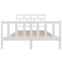 Solid white pine wood bed frame 150x200 cm by vidaXL, Beds and slatted bases - Ref: Foro24-3101354, Price: 149,88 €, Discount: %