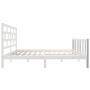 Estructura de cama madera maciza de pino blanca 150x200 cm de vidaXL, Camas y somieres - Ref: Foro24-3101354, Precio: 149,88 ...