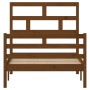 Solid pine wood bed frame honey brown 100x200 cm by vidaXL, Beds and slatted bases - Ref: Foro24-3101276, Price: 122,99 €, Di...