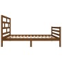 Solid pine wood bed frame honey brown 100x200 cm by vidaXL, Beds and slatted bases - Ref: Foro24-3101276, Price: 122,99 €, Di...