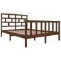 Estructura cama madera maciza marrón miel King Size 150x200 cm de vidaXL, Camas y somieres - Ref: Foro24-3101356, Precio: 163...