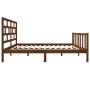 Estructura cama madera maciza marrón miel King Size 150x200 cm de vidaXL, Camas y somieres - Ref: Foro24-3101356, Precio: 163...