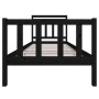 Estructura de cama individual de madera maciza negro 90x190 cm de vidaXL, Camas y somieres - Ref: Foro24-3100688, Precio: 123...