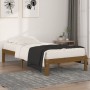 Estructura de cama madera individual marrón miel 90x190 cm de vidaXL, Camas y somieres - Ref: Foro24-810333, Precio: 89,61 €,...