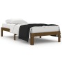 Estructura de cama madera individual marrón miel 90x190 cm de vidaXL, Camas y somieres - Ref: Foro24-810333, Precio: 89,99 €,...