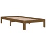 Estructura de cama madera individual marrón miel 90x190 cm de vidaXL, Camas y somieres - Ref: Foro24-810333, Precio: 89,99 €,...