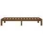 Estructura de cama madera individual marrón miel 90x190 cm de vidaXL, Camas y somieres - Ref: Foro24-810333, Precio: 89,99 €,...