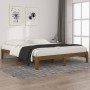 Honey brown solid pine wood bed frame 160x200 cm by vidaXL, Beds and slatted bases - Ref: Foro24-810378, Price: 123,49 €, Dis...