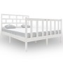 Solid white pine wood bed frame 140x190 cm by vidaXL, Beds and slatted bases - Ref: Foro24-3101329, Price: 140,08 €, Discount: %