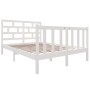 Estructura de cama de madera maciza de pino blanco 140x190 cm de vidaXL, Camas y somieres - Ref: Foro24-3101329, Precio: 140,...