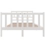 Estructura de cama de madera maciza de pino blanco 140x190 cm de vidaXL, Camas y somieres - Ref: Foro24-3101329, Precio: 140,...