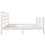 Estructura de cama de madera maciza de pino blanco 140x190 cm de vidaXL, Camas y somieres - Ref: Foro24-3101329, Precio: 140,...