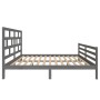 Solid gray pine wood bed frame 160x200 cm by vidaXL, Beds and slatted bases - Ref: Foro24-3101295, Price: 161,99 €, Discount: %