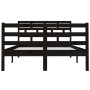 Black solid wood bed frame 120x190 cm by vidaXL, Beds and slatted bases - Ref: Foro24-3101257, Price: 148,70 €, Discount: %