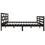 Black solid wood bed frame 120x190 cm by vidaXL, Beds and slatted bases - Ref: Foro24-3101257, Price: 148,70 €, Discount: %