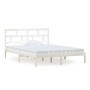 Estructura de cama de madera maciza blanco 150x200 cm de vidaXL, Camas y somieres - Ref: Foro24-3101224, Precio: 133,78 €, De...