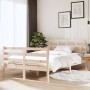 Small solid wood double bed frame 120x190 cm by vidaXL, Beds and slatted bases - Ref: Foro24-3101253, Price: 118,43 €, Discou...