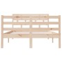 Small solid wood double bed frame 120x190 cm by vidaXL, Beds and slatted bases - Ref: Foro24-3101253, Price: 118,43 €, Discou...