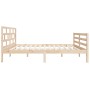 Small solid wood double bed frame 120x190 cm by vidaXL, Beds and slatted bases - Ref: Foro24-3101253, Price: 118,43 €, Discou...